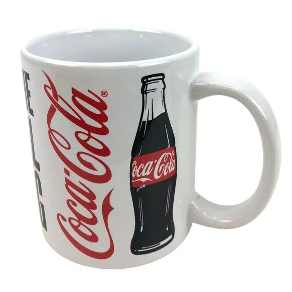 Vintage Coca-Cola Mug "It's The Real Thing" Coke Slogan Coffee Cup Mug 11 oz - Picture 4 of 9
